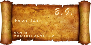 Borza Ida névjegykártya